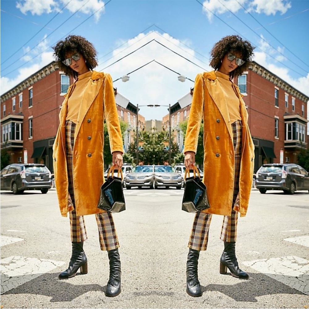 Free People Bryant Velvet Trench Coat